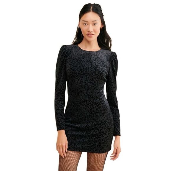 Grey Lab Los Angeles Black Velvet Mob Wife, Party Dress Size M - Picture 1 of 16
